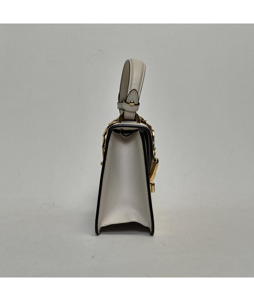 GUCCI Белая кожаная сумка через плечо, фото 5