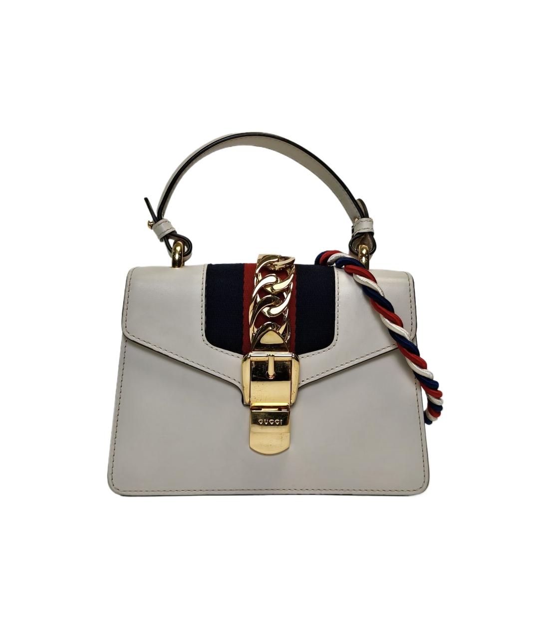 GUCCI Белая кожаная сумка через плечо, фото 1