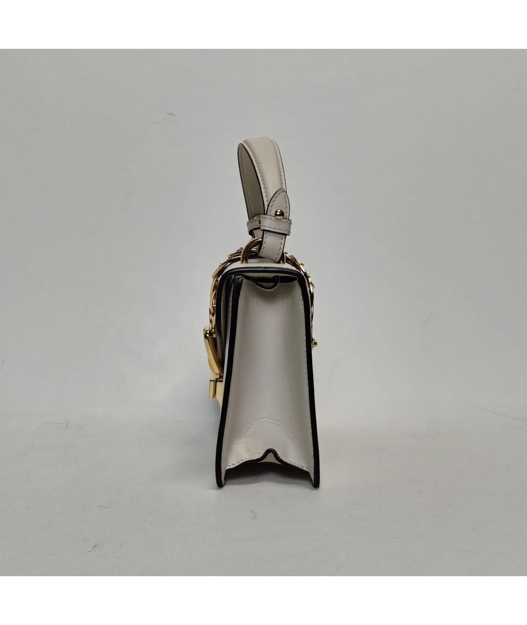 GUCCI Белая кожаная сумка через плечо, фото 3