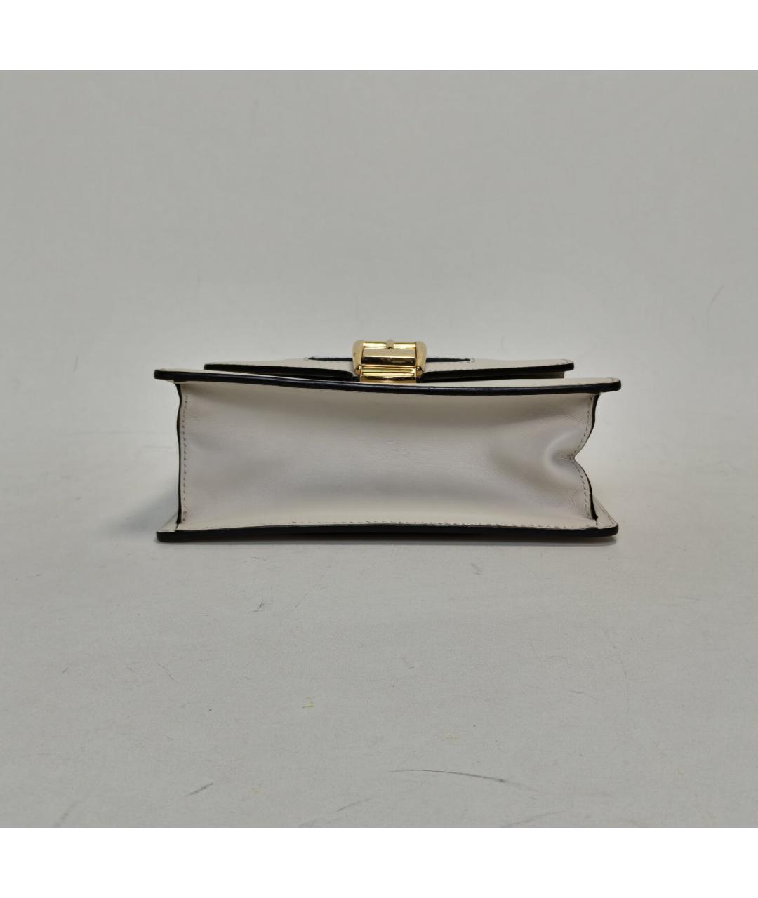 GUCCI Белая кожаная сумка через плечо, фото 6