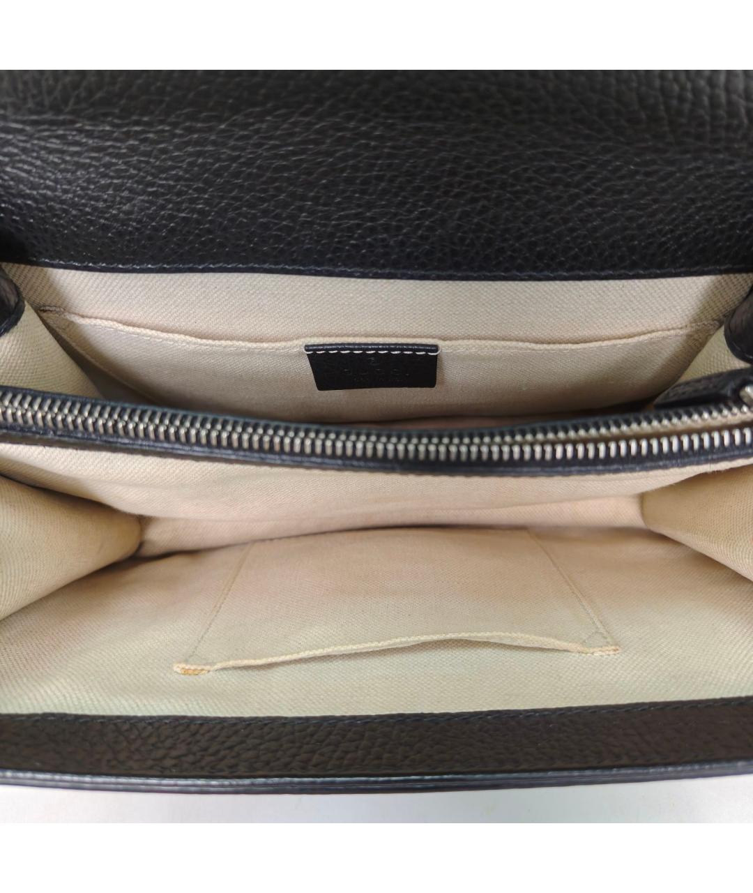 GUCCI Черная кожаная сумка через плечо, фото 8