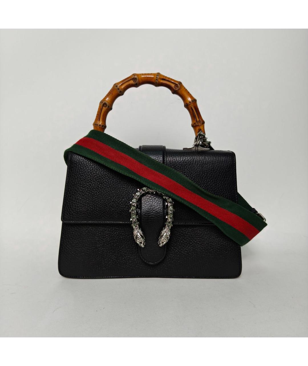 GUCCI Черная кожаная сумка через плечо, фото 2