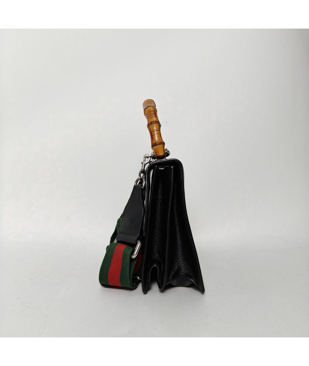 GUCCI Черная кожаная сумка через плечо, фото 5