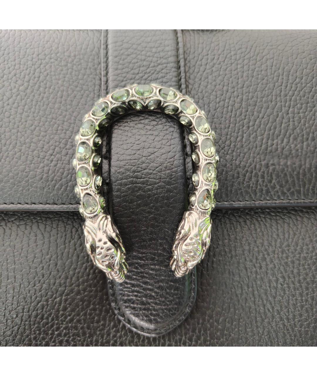 GUCCI Черная кожаная сумка через плечо, фото 7