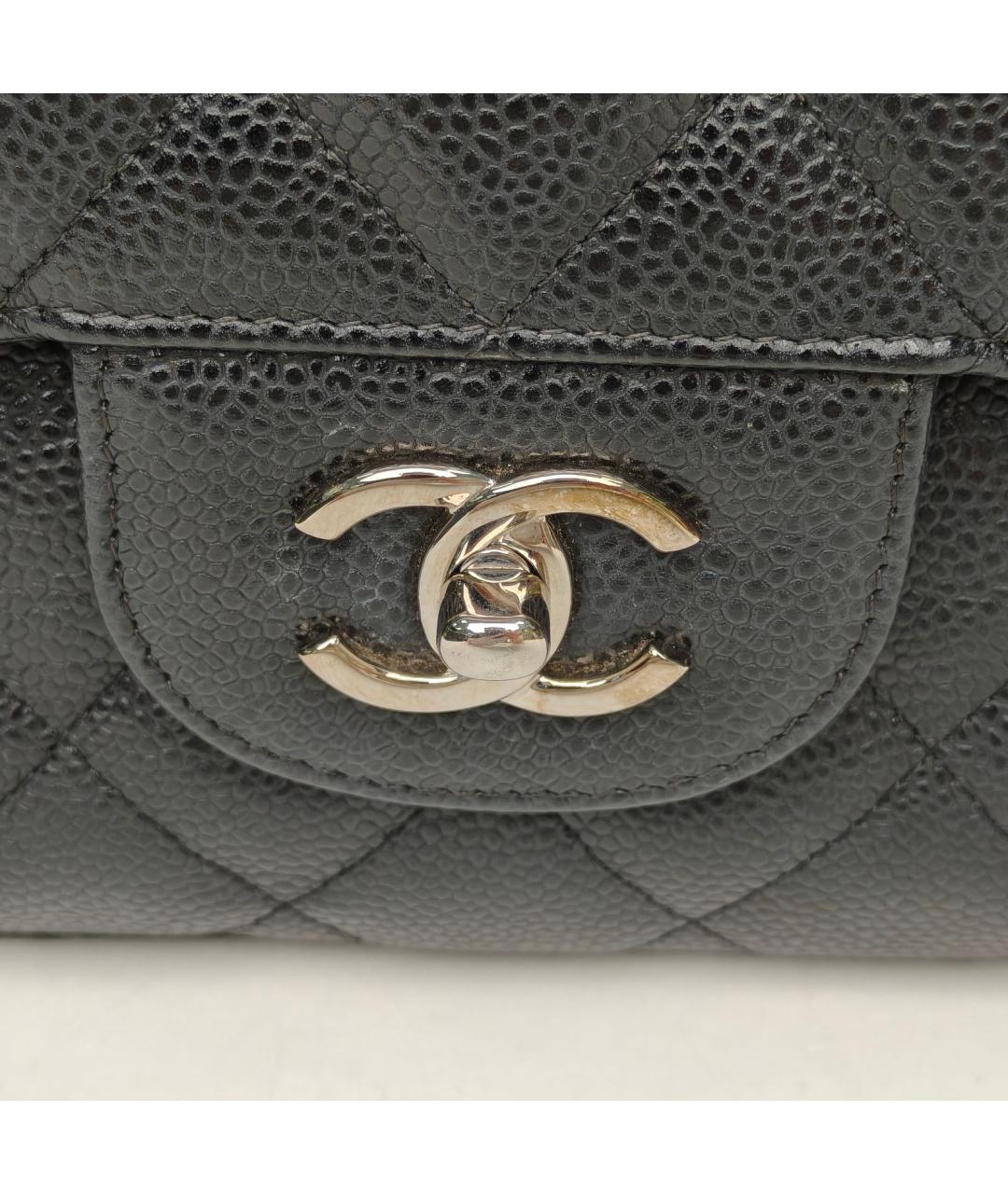 CHANEL Черная кожаная сумка через плечо, фото 7