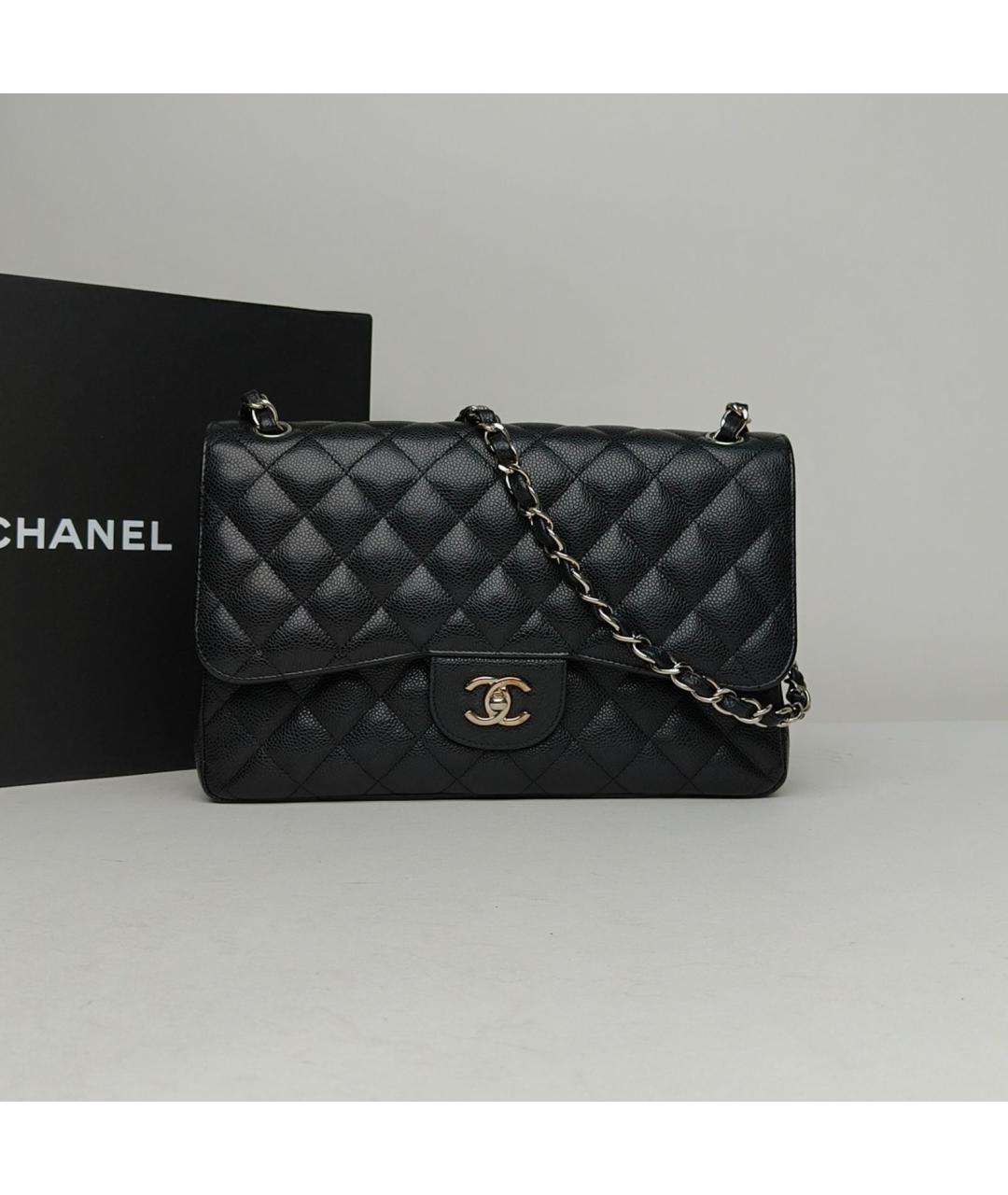 CHANEL Черная кожаная сумка через плечо, фото 9