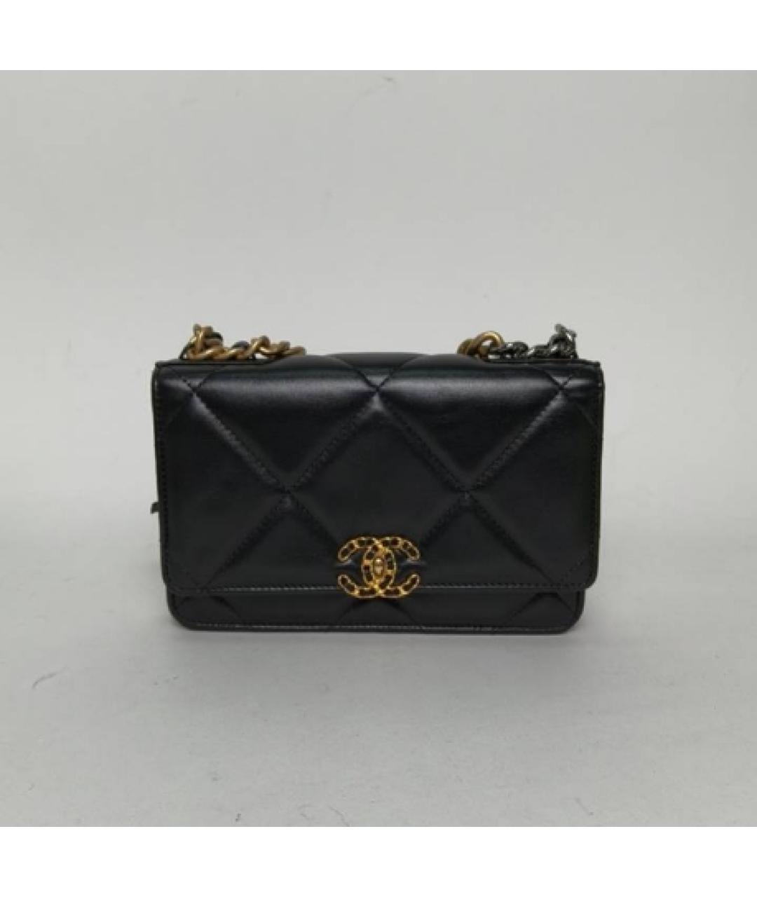 CHANEL Черная кожаная сумка через плечо, фото 9