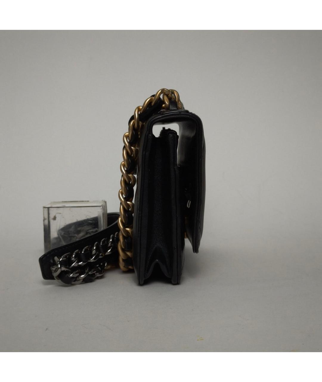 CHANEL Черная кожаная сумка через плечо, фото 5