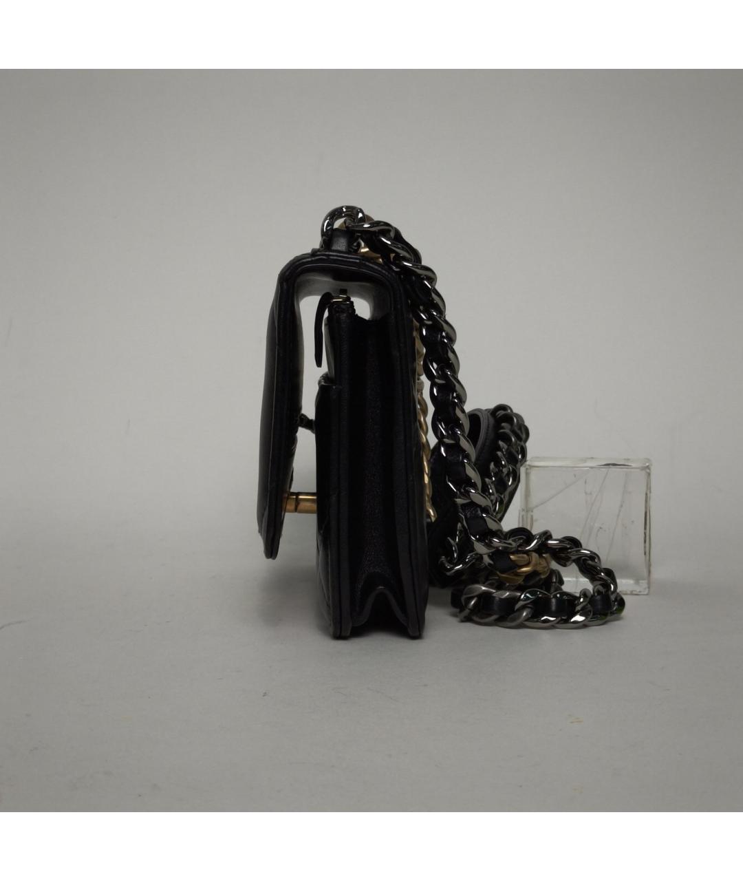 CHANEL Черная кожаная сумка через плечо, фото 3