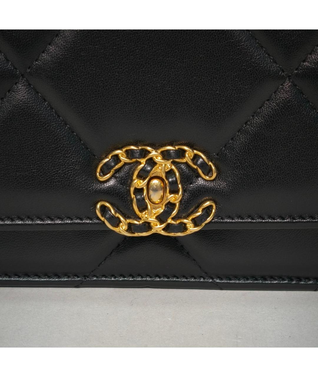 CHANEL Черная кожаная сумка через плечо, фото 7