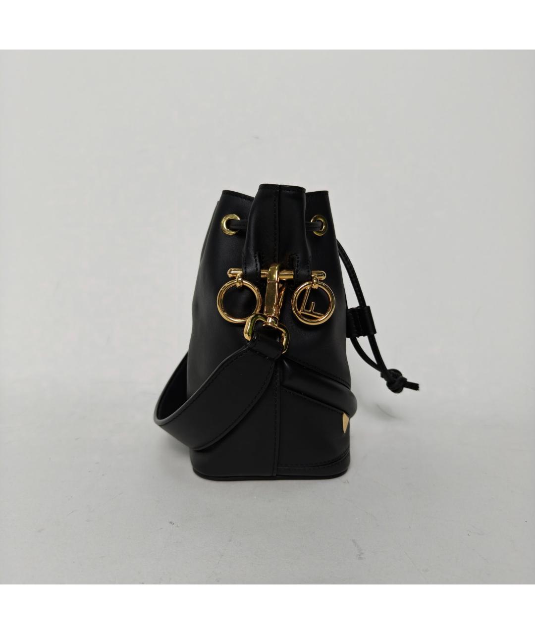 FENDI Черная кожаная сумка через плечо, фото 3