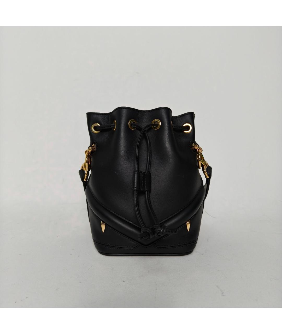 FENDI Черная кожаная сумка через плечо, фото 8