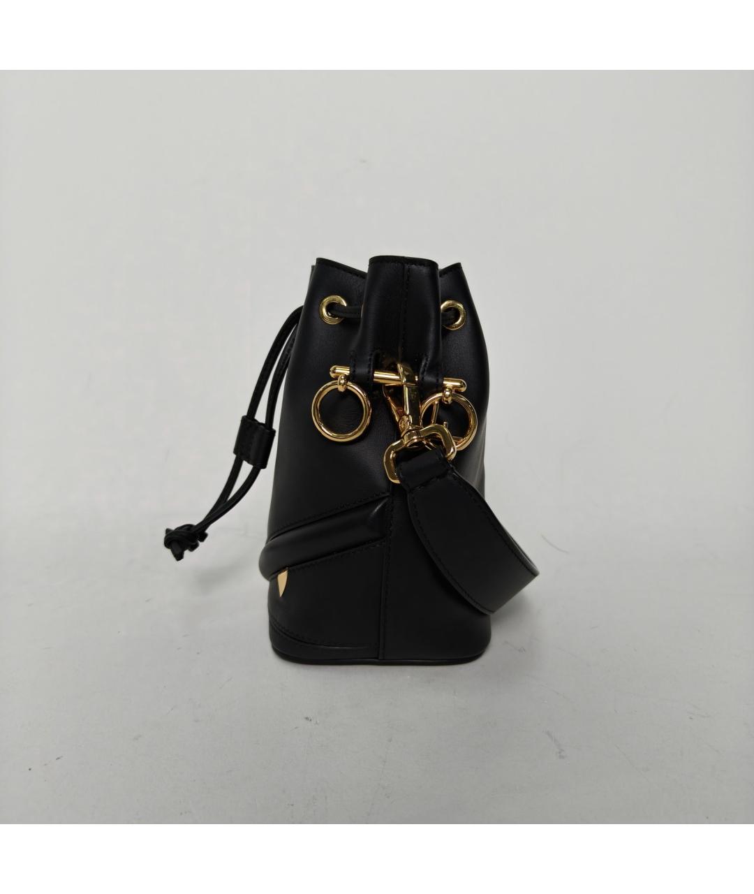 FENDI Черная кожаная сумка через плечо, фото 5