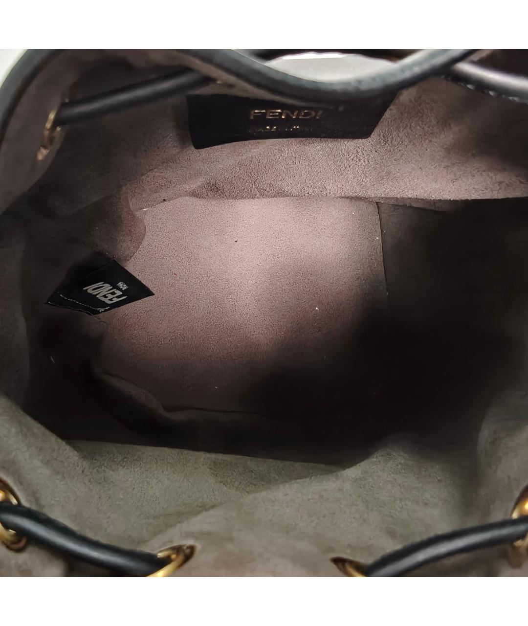 FENDI Черная кожаная сумка через плечо, фото 7