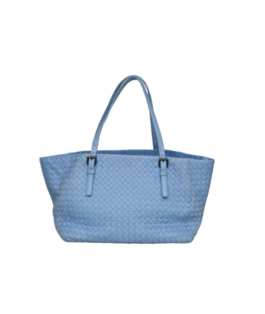 BOTTEGA VENETA Голубая кожаная сумка через плечо, фото 1