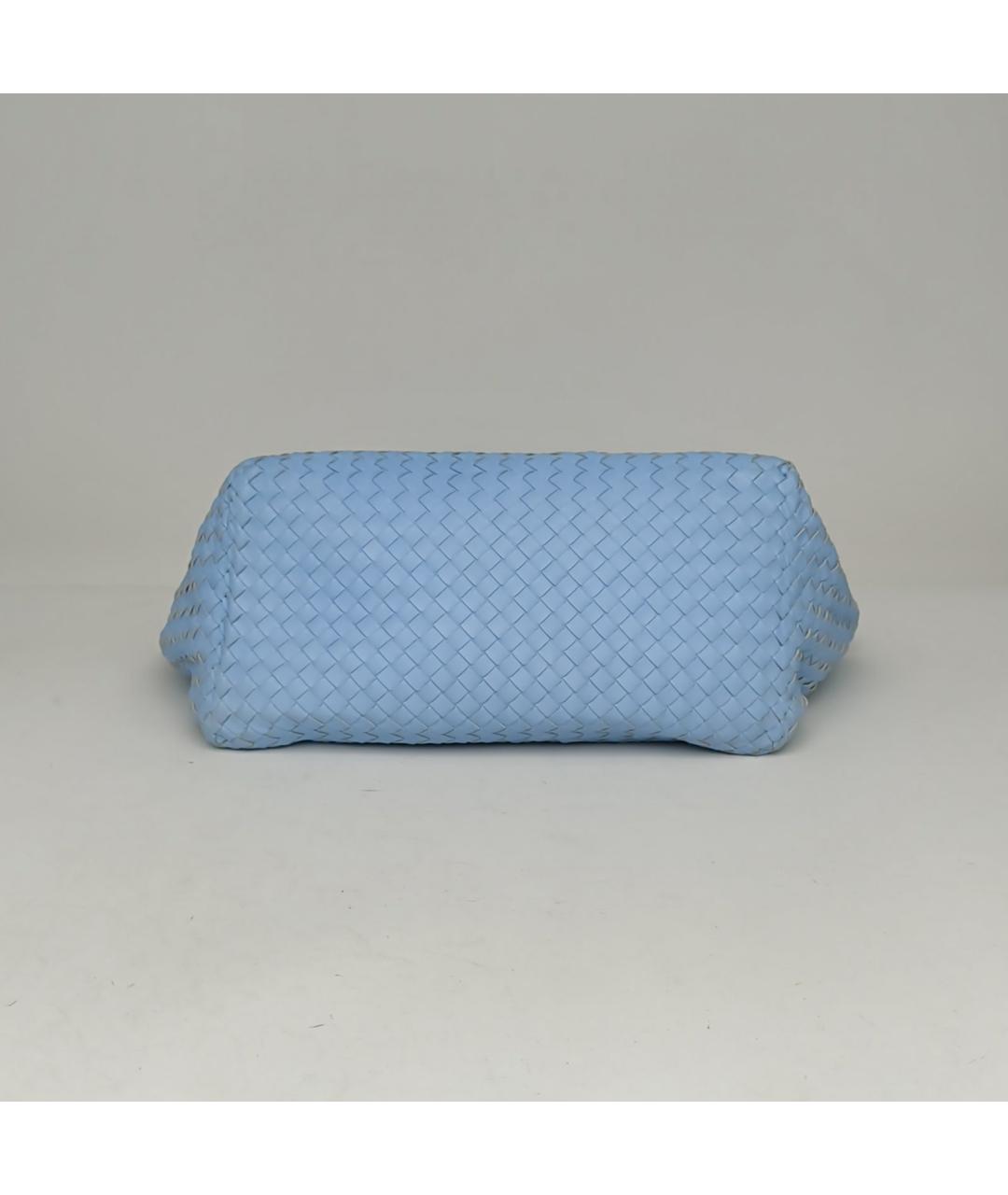 BOTTEGA VENETA Голубая кожаная сумка через плечо, фото 6