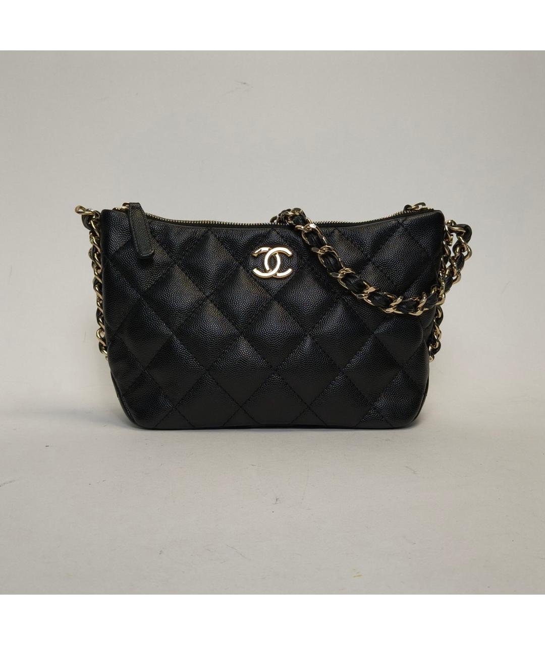 CHANEL Черная кожаная сумка через плечо, фото 9
