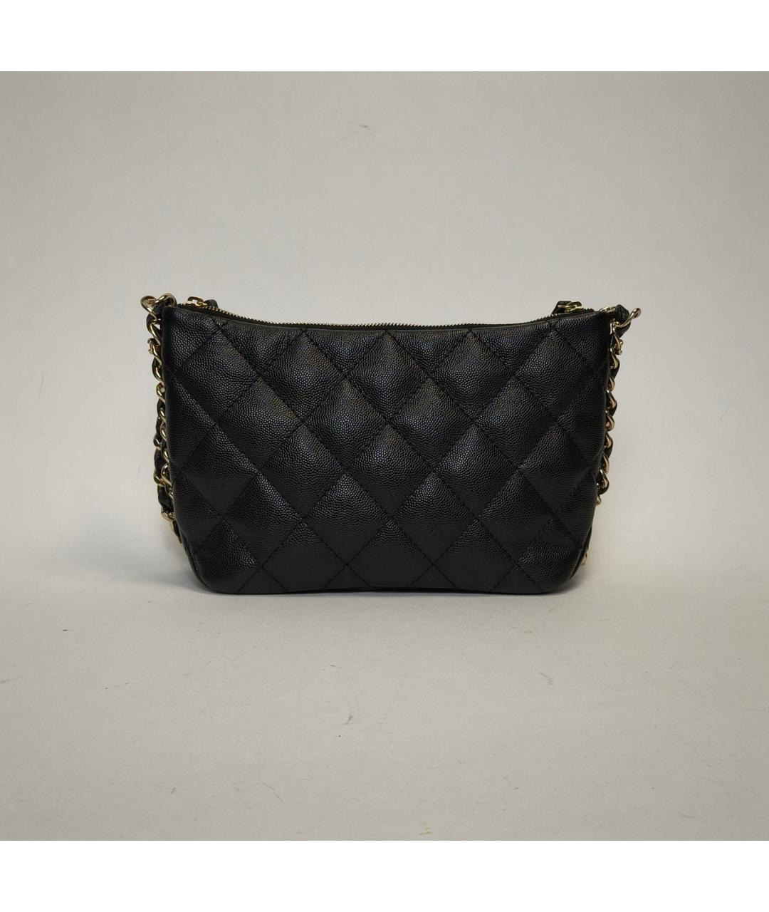 CHANEL Черная кожаная сумка через плечо, фото 4