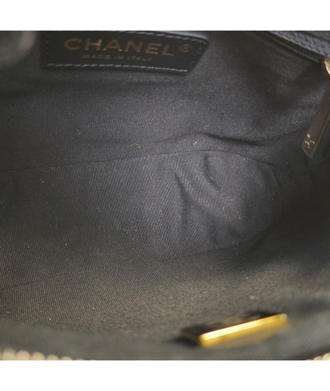 CHANEL Черная кожаная сумка через плечо, фото 8