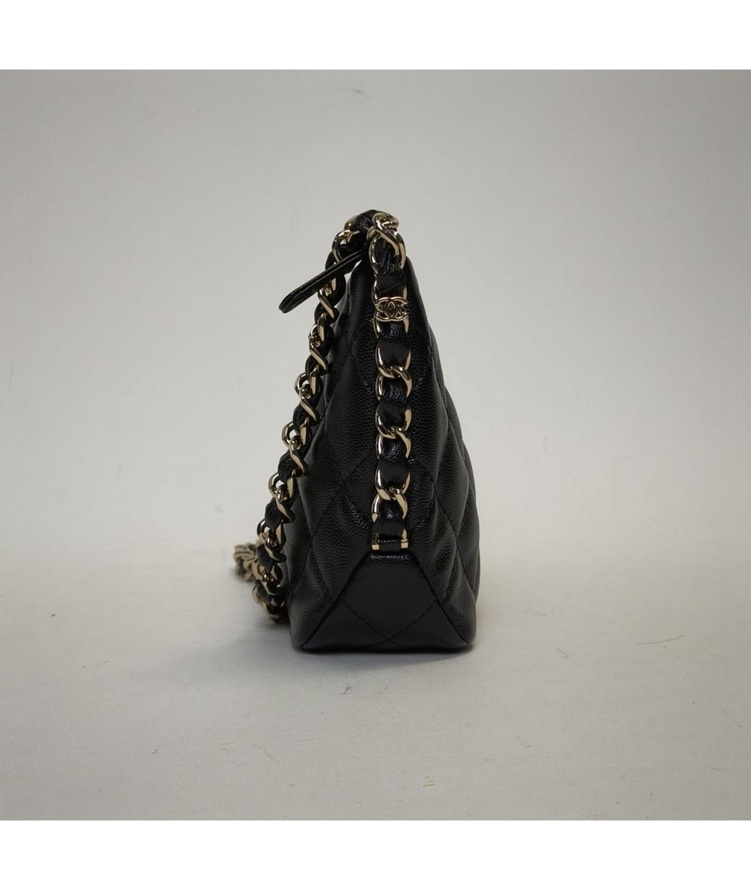 CHANEL Черная кожаная сумка через плечо, фото 3