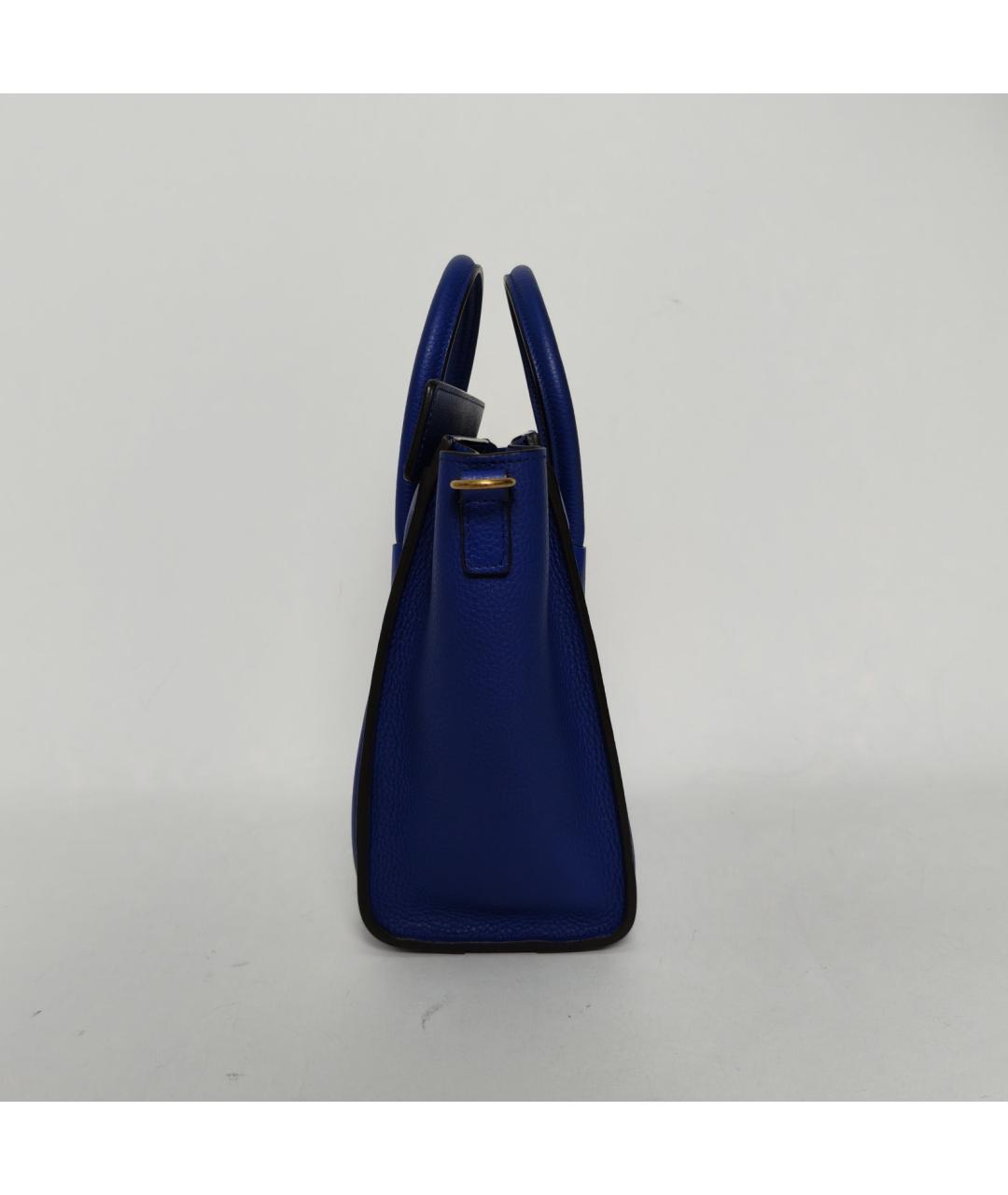 CELINE Синяя кожаная сумка через плечо, фото 3