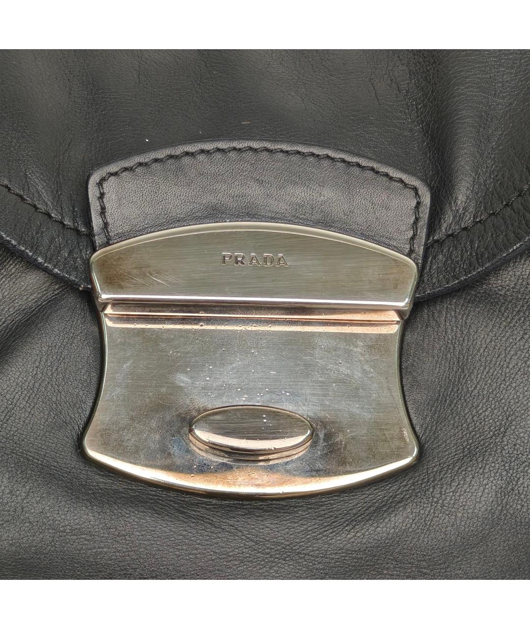 PRADA Черная кожаная сумка через плечо, фото 7