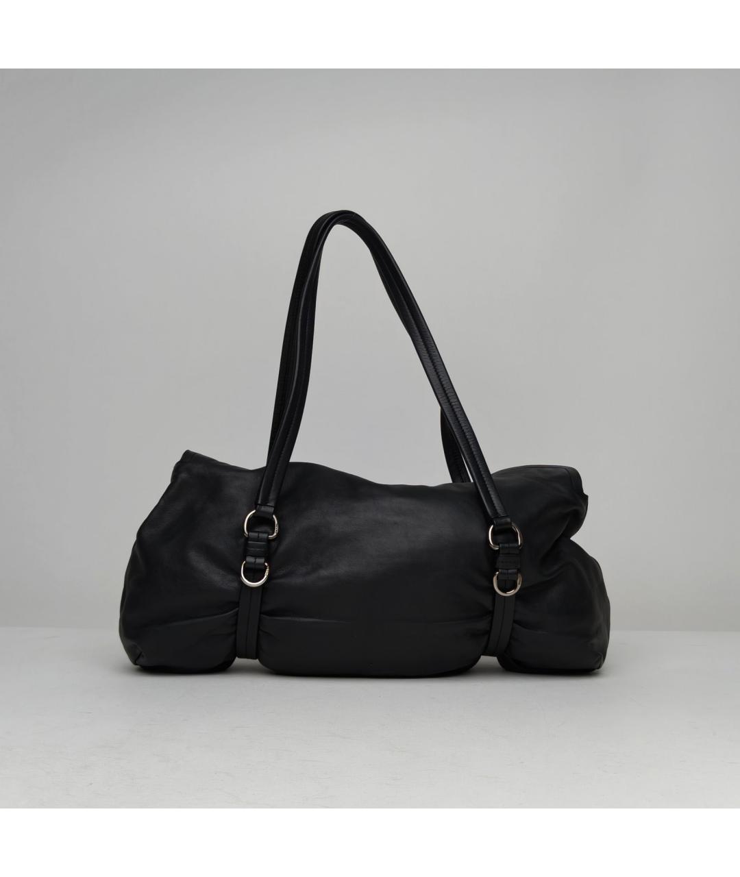 PRADA Черная кожаная сумка через плечо, фото 4