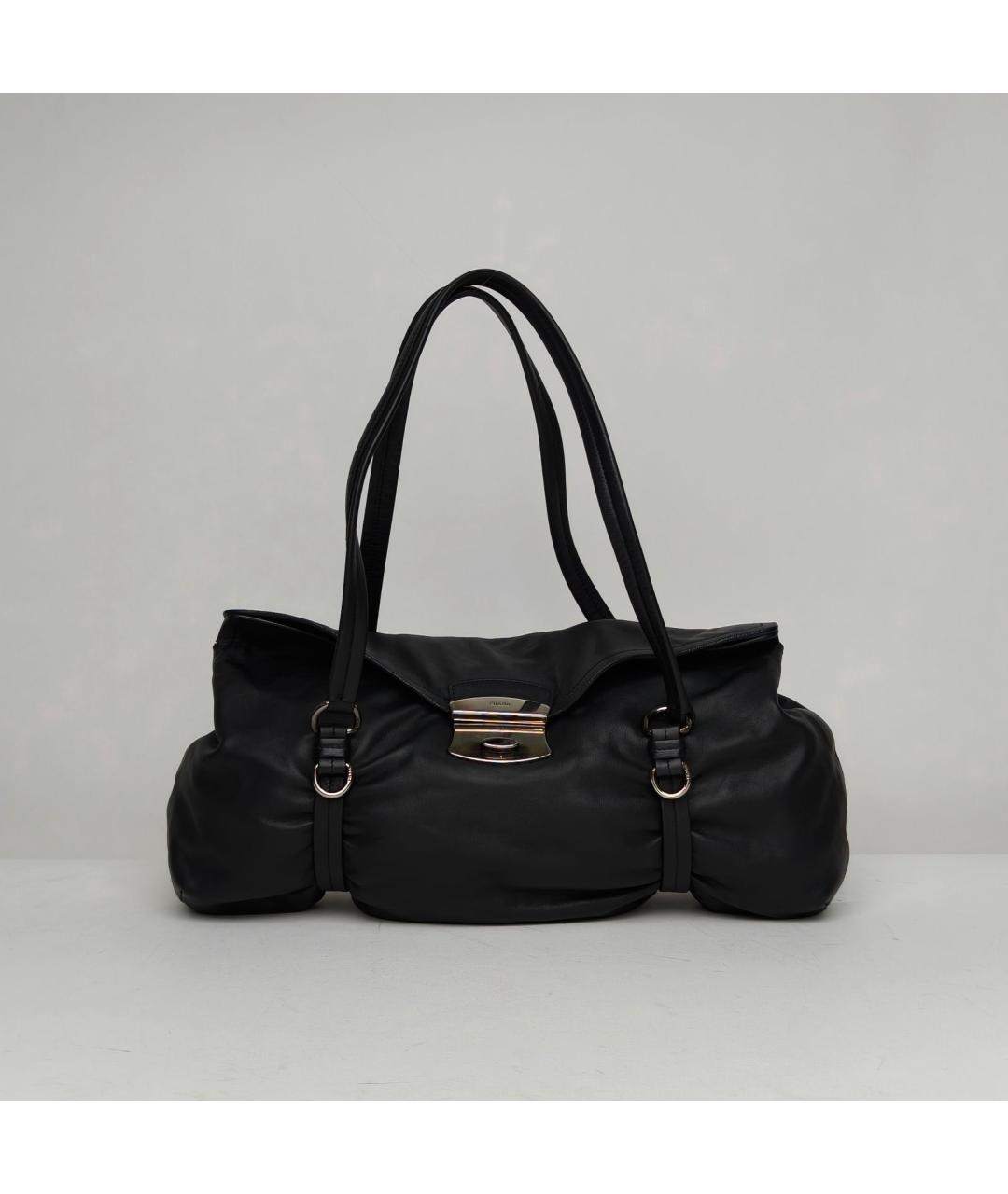 PRADA Черная кожаная сумка через плечо, фото 2