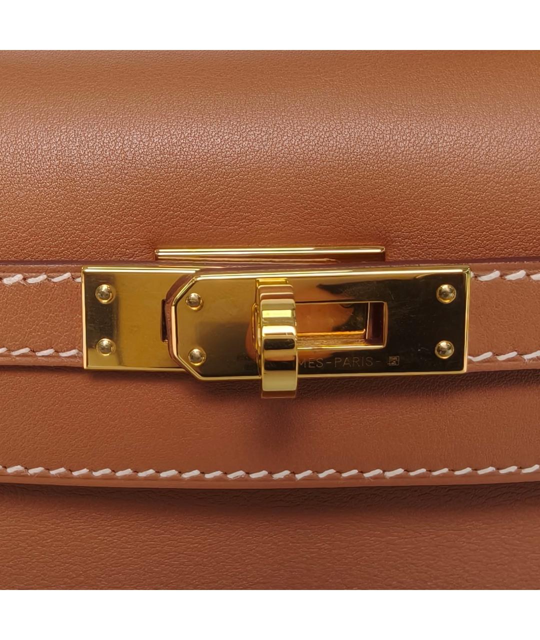 HERMES Коричневая кожаная сумка через плечо, фото 7