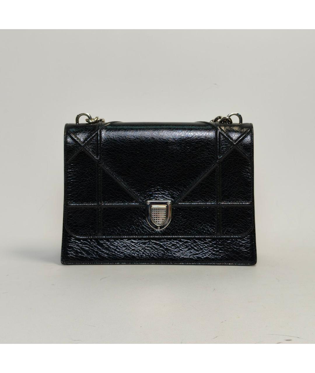 CHRISTIAN DIOR Черная кожаная сумка через плечо, фото 2