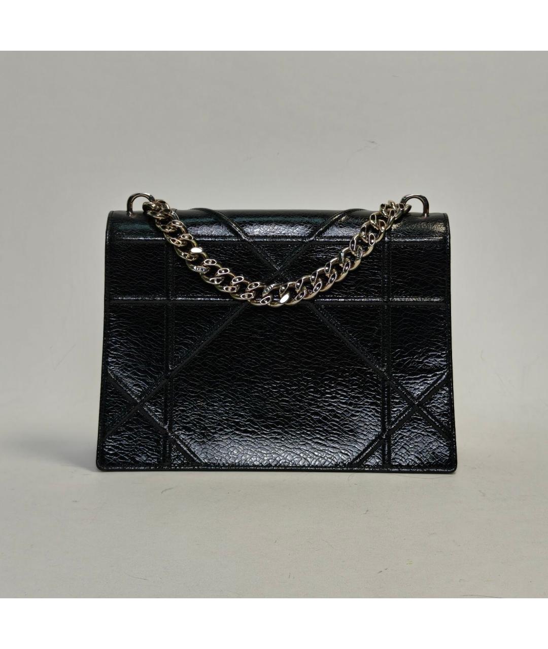 CHRISTIAN DIOR Черная кожаная сумка через плечо, фото 4