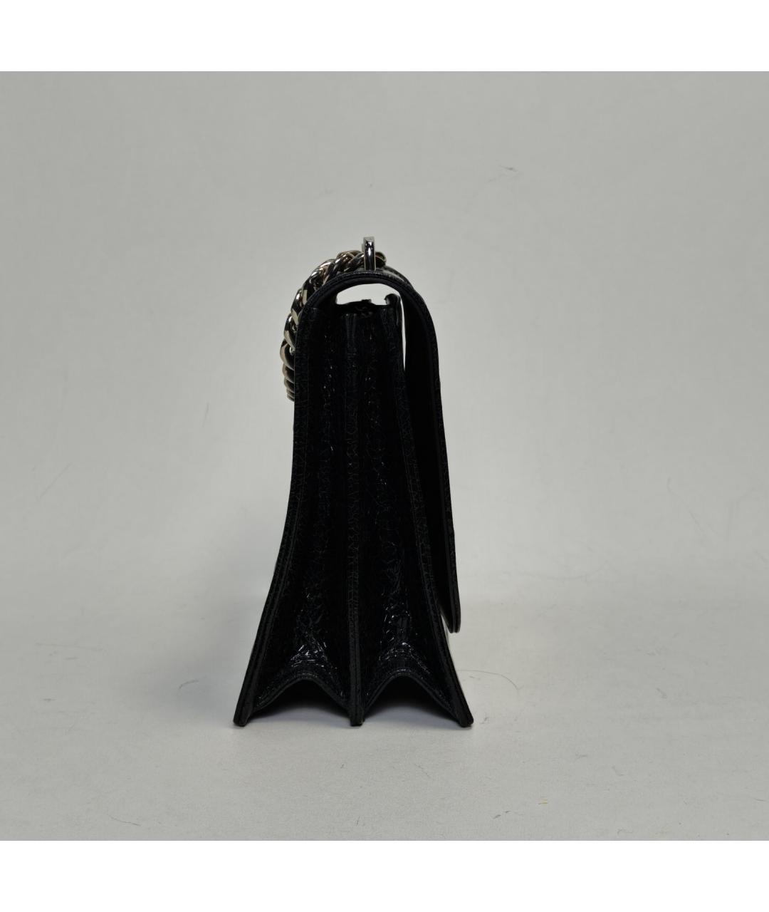 CHRISTIAN DIOR Черная кожаная сумка через плечо, фото 5