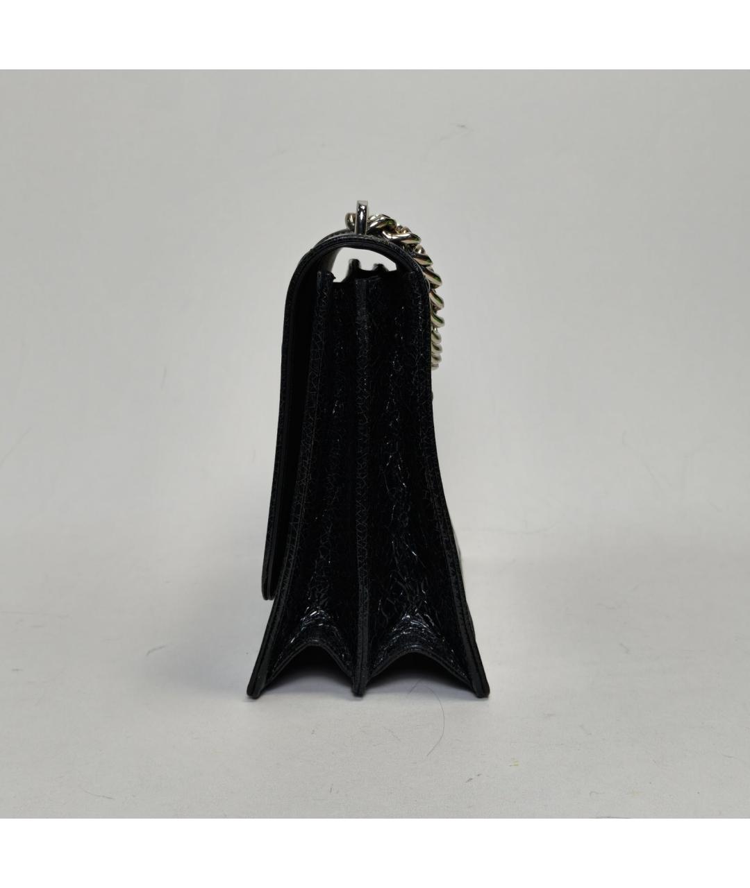 CHRISTIAN DIOR Черная кожаная сумка через плечо, фото 3