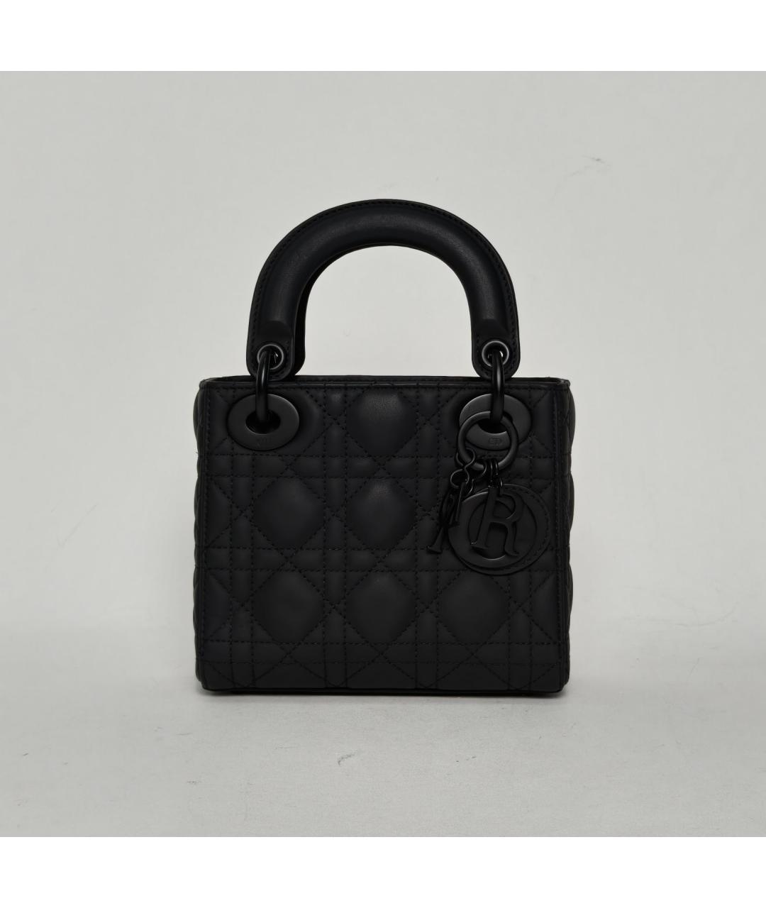 CHRISTIAN DIOR Черная кожаная сумка через плечо, фото 2