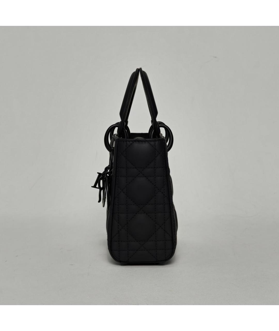 CHRISTIAN DIOR Черная кожаная сумка через плечо, фото 3