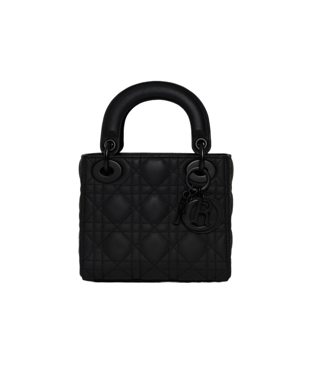 CHRISTIAN DIOR Черная кожаная сумка через плечо, фото 1