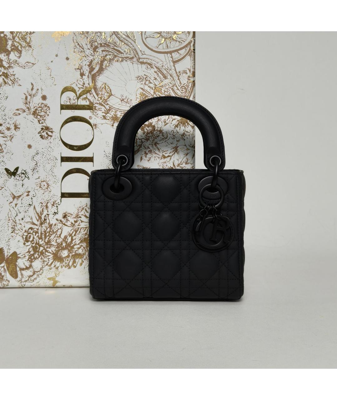 CHRISTIAN DIOR Черная кожаная сумка через плечо, фото 9