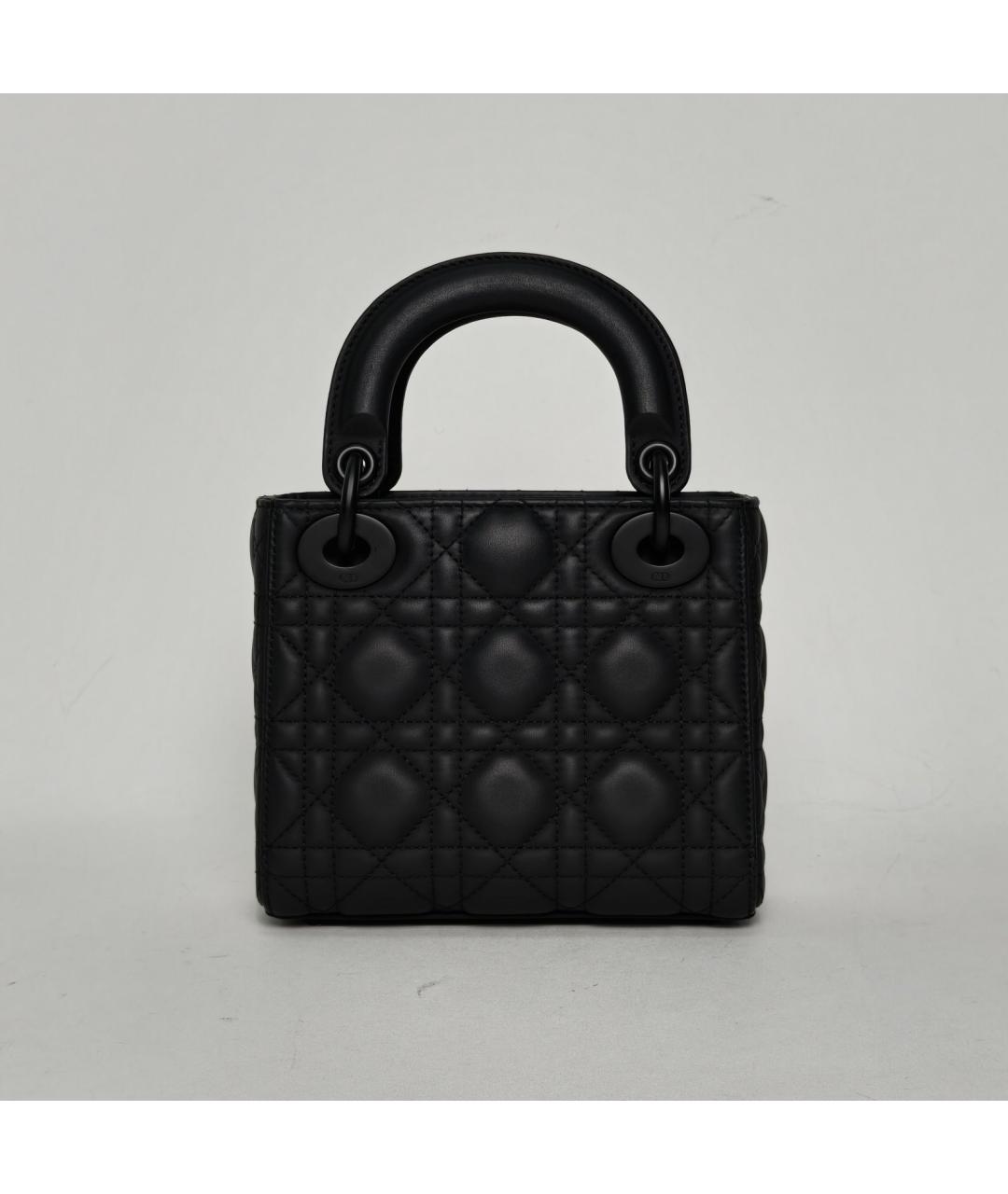 CHRISTIAN DIOR Черная кожаная сумка через плечо, фото 4