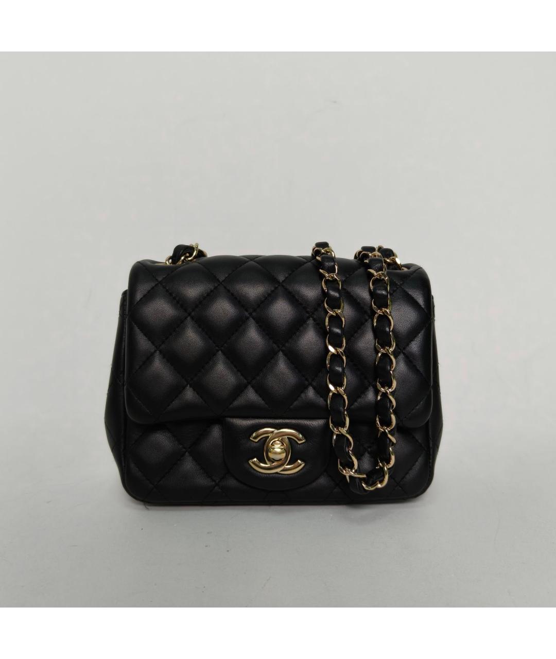 CHANEL Черная кожаная сумка через плечо, фото 8