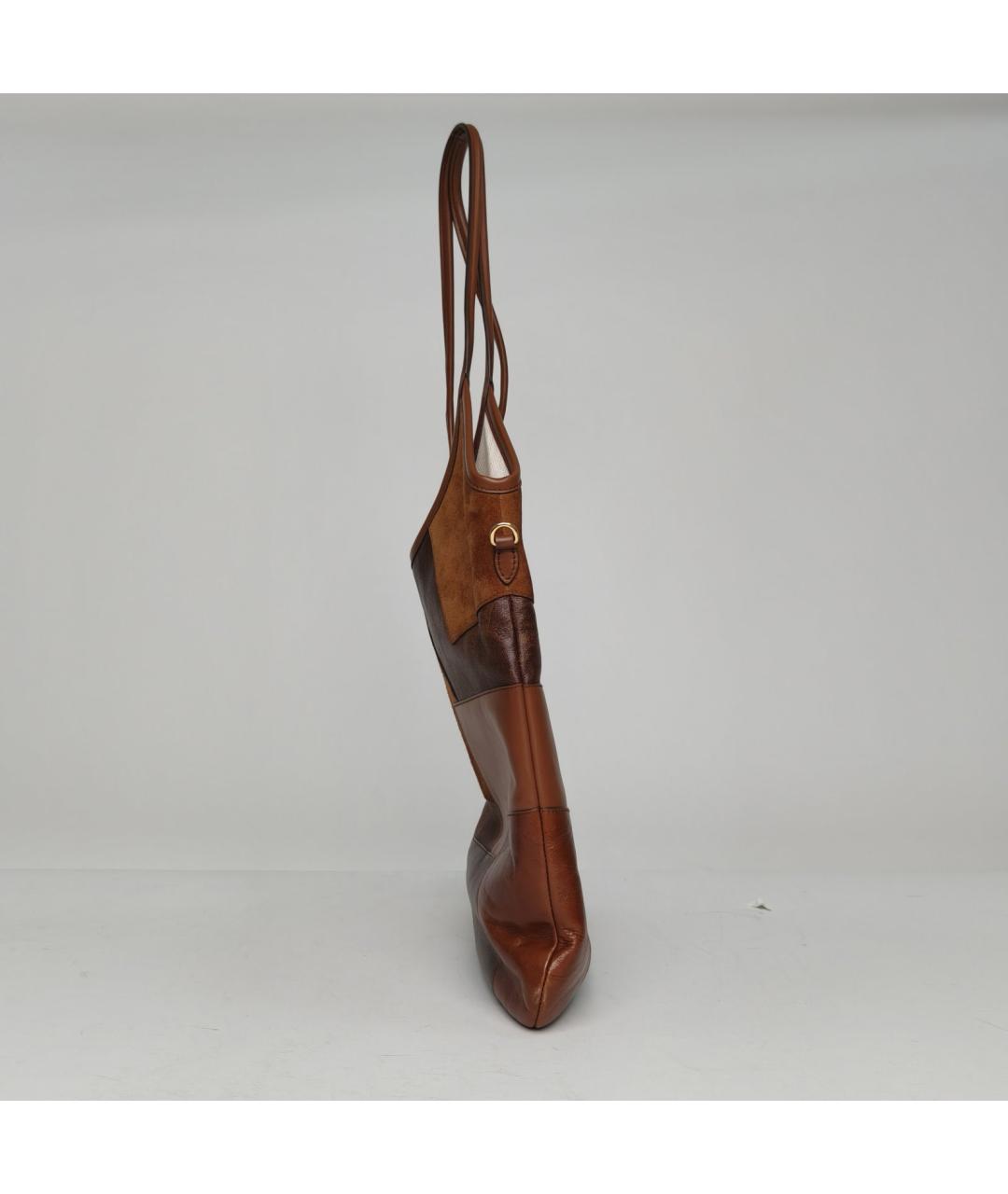 MIU MIU Коричневая кожаная сумка через плечо, фото 3