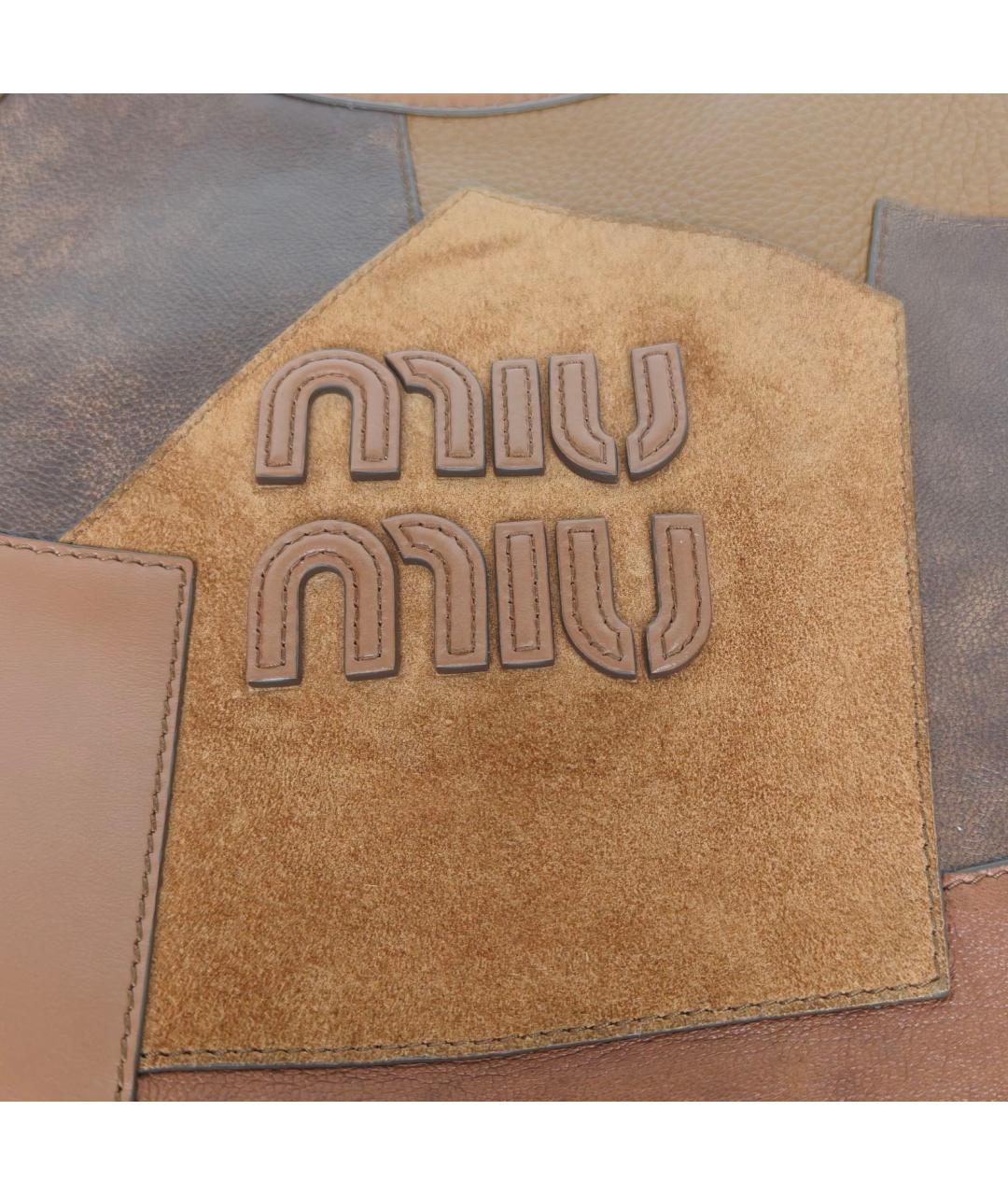MIU MIU Коричневая кожаная сумка через плечо, фото 7