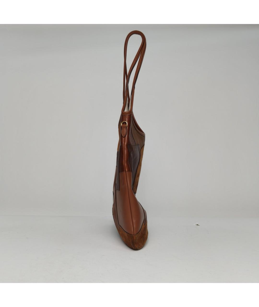 MIU MIU Коричневая кожаная сумка через плечо, фото 5