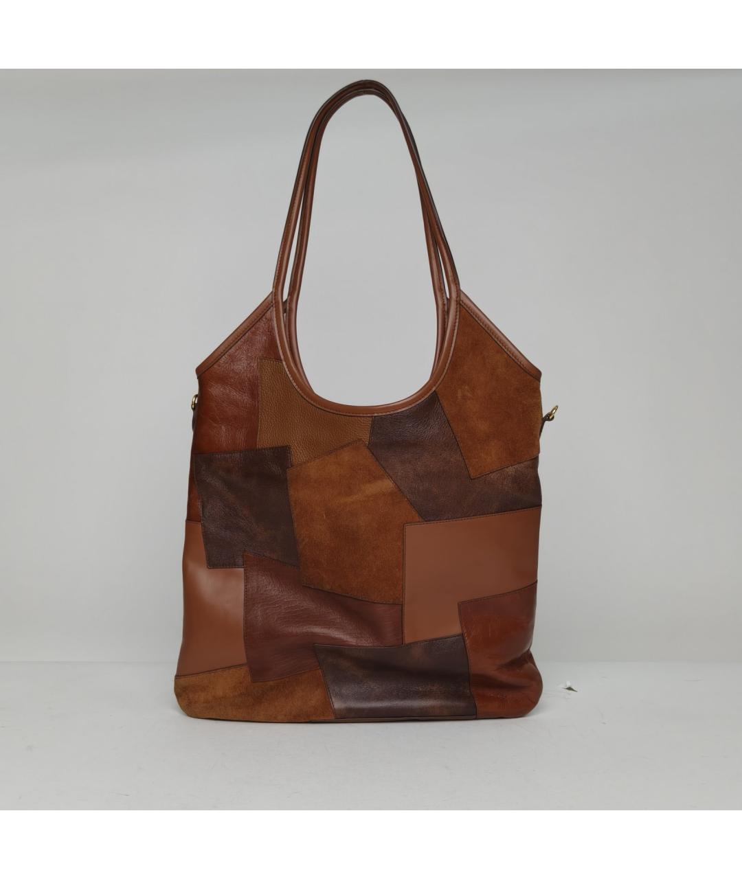 MIU MIU Коричневая кожаная сумка через плечо, фото 4