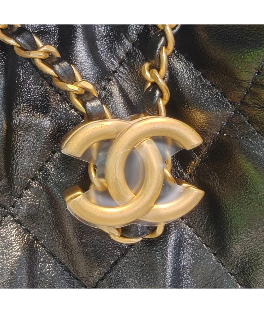 CHANEL Черная кожаная сумка через плечо, фото 8