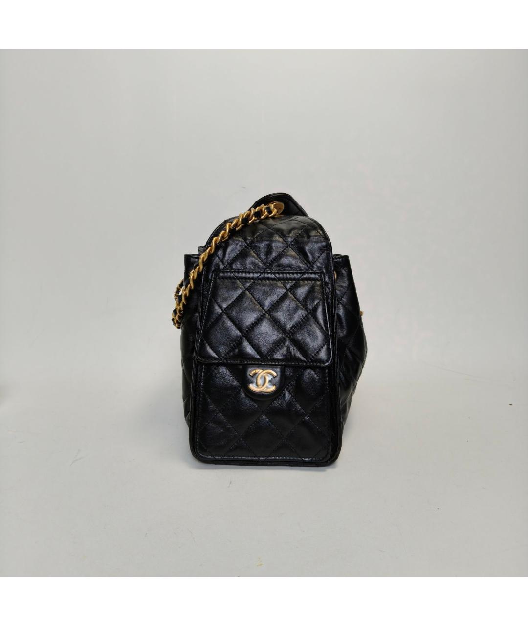CHANEL Черная кожаная сумка через плечо, фото 3