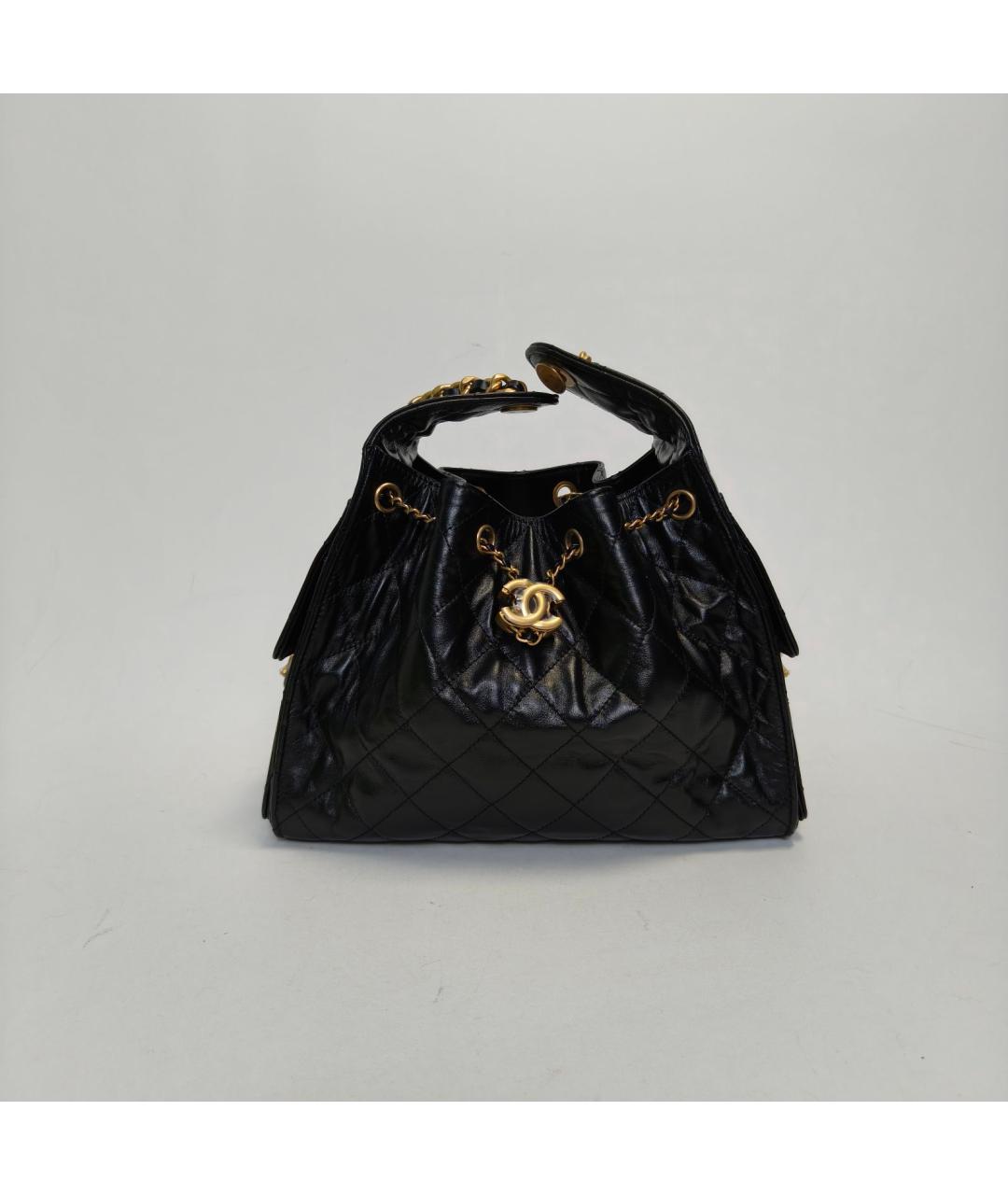 CHANEL Черная кожаная сумка через плечо, фото 9
