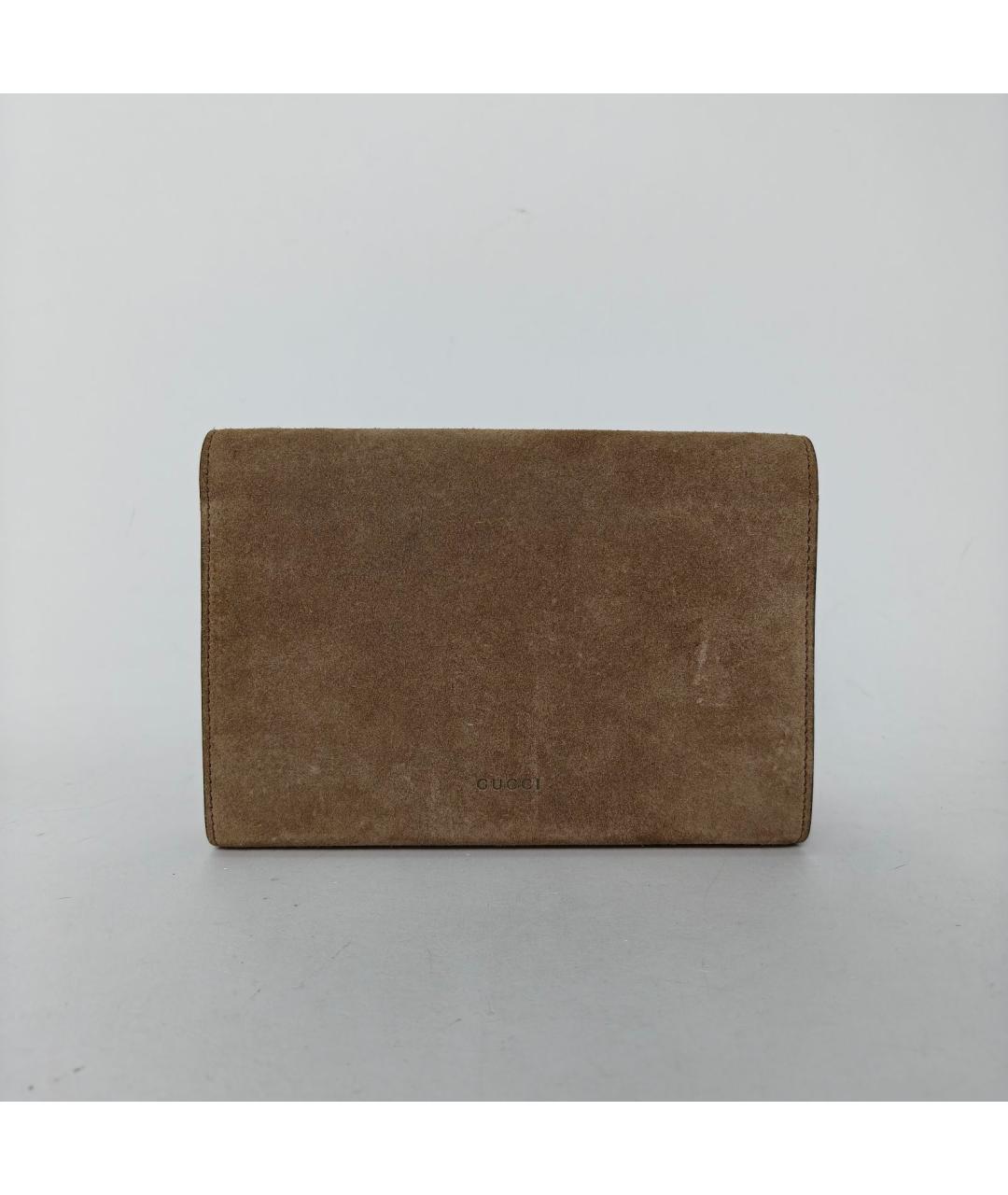 GUCCI Коричневая замшевая сумка через плечо, фото 4