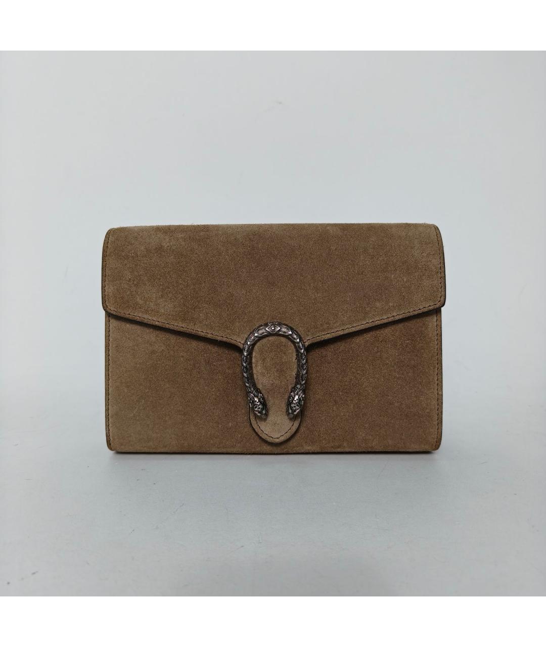 GUCCI Коричневая замшевая сумка через плечо, фото 2