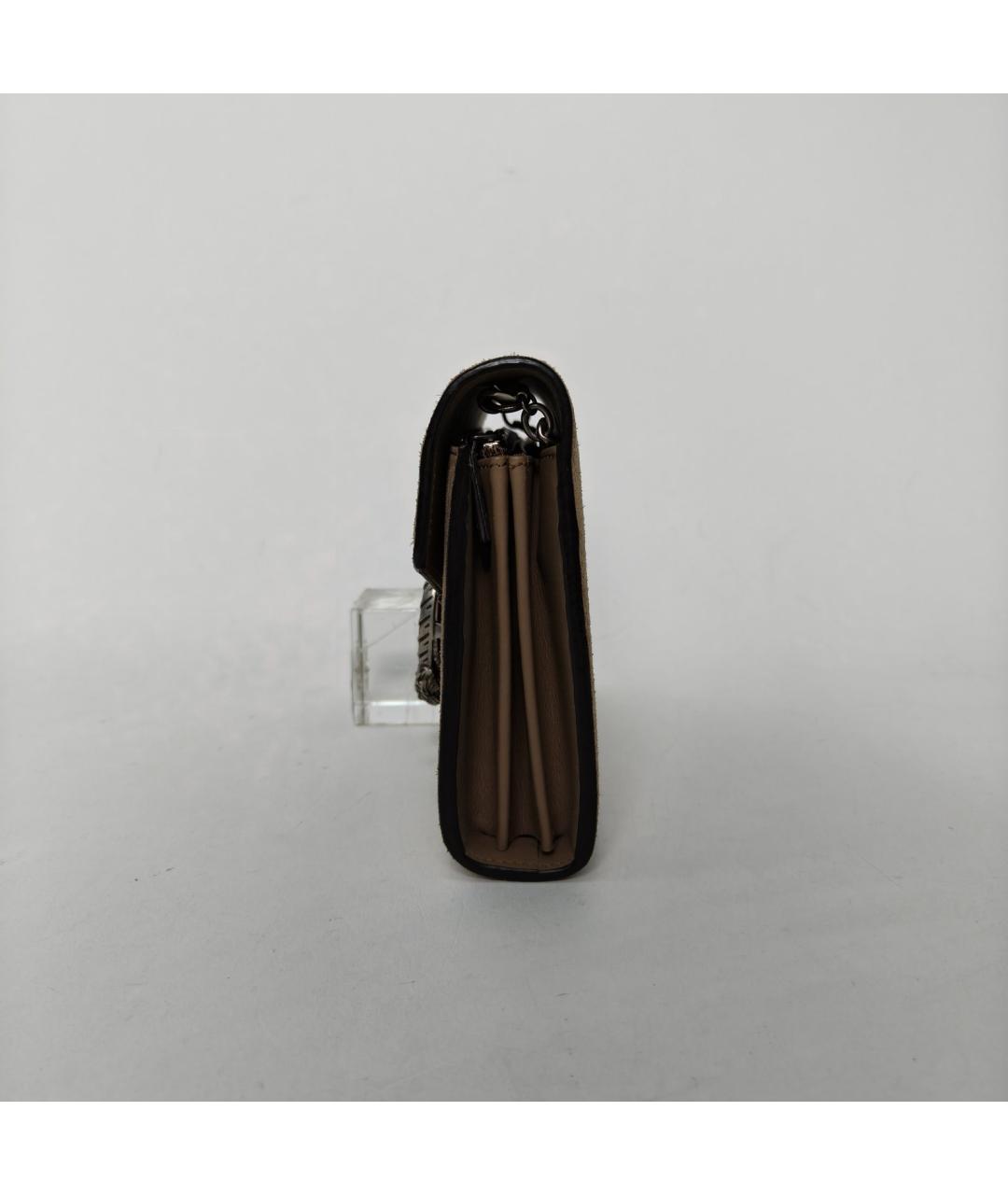 GUCCI Коричневая замшевая сумка через плечо, фото 5