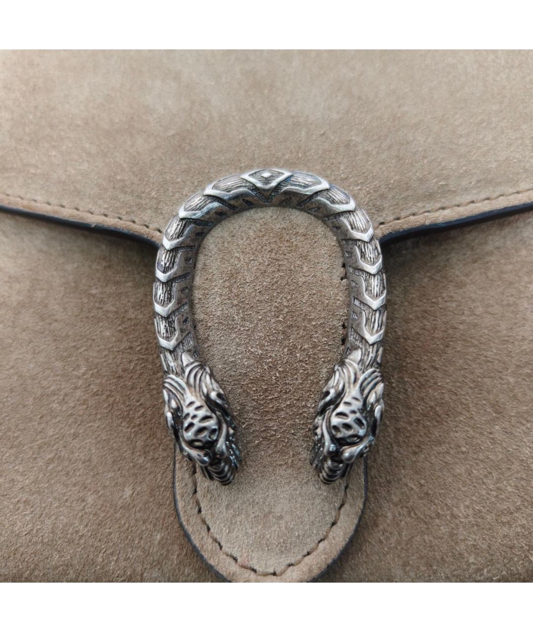 GUCCI Коричневая замшевая сумка через плечо, фото 7